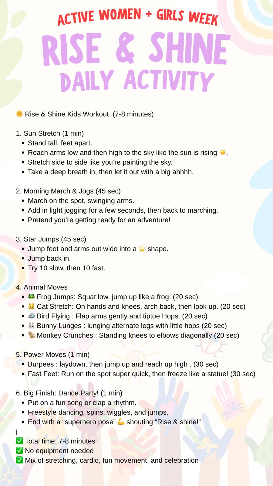 Rise And Shine Activities