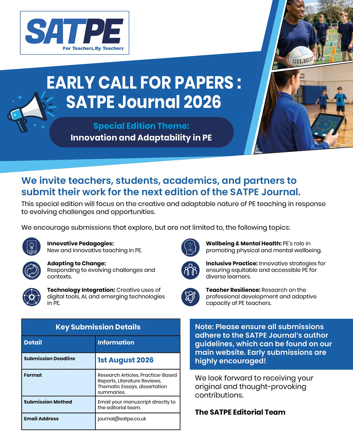 SATPE Early call for papers